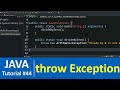 Java Tutorial #44 - Java throw and throws with Examples