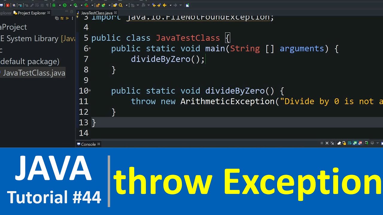 Java Tutorial #44 - Java Throw And Throws With Examples - YouTube