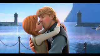 Frozen 1 (2013) Anna and Kristoff Kiss!