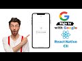 Google Signin in React Native Cli without expo framework and without firebase from scratch. OAuth2.0