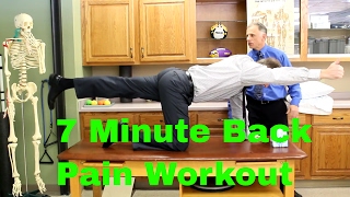 7 Minute Back Pain Workout-Exercises & Stretches to Decrease or Prevent Back Pain.