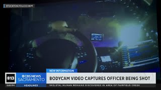 Bodycam video captures moment Stockton police officer was shot