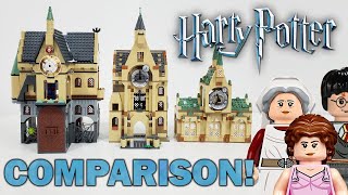 LEGO Harry Potter Hogwarts Clock Tower Comparison! – 2004, 2019, 2022