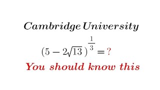 Cambridge University Entrance Exam Trick #maths #exponent #education #math