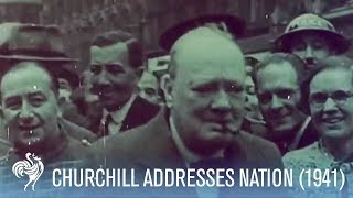 Winston Churchill Addresses The Nation After the German Blitz (1941) | War Archives