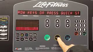 Life Fitness 95 Treadmill service menu or manager mode