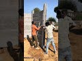 this is how fixing of precast compound cement boundary wall column is done by labour boundarywall