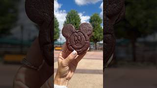 NEW Mickey Caramel Chocolate Cookie Sandwich available at Epcot!! #disneyworld #epcot #disneyfood