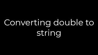 Java :Converting double to string(5solution)