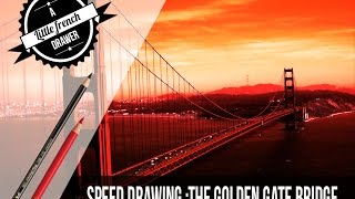 Drawing the Golden Gate Bridge -Faber Castell Polychromos