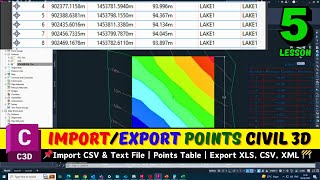 Import Points from Excel to Civil 3D | Points Table \u0026 Group | Export Points from Civil 3D to Excel