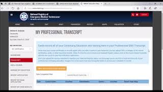 Course Registration and Recert 2 0 Tutorial
