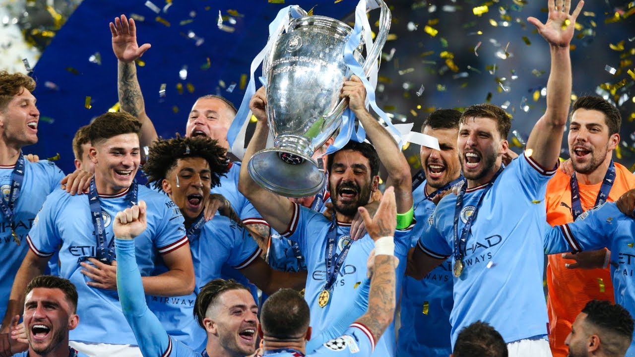 Manchester City Win First Champions League Title - YouTube