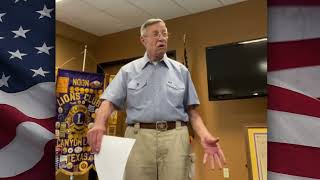 Star Carey, Vexillologist talking at the Canyon Lake Noon Lions Club