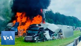 Multiple People Killed in Arkansas Highway Pileup
