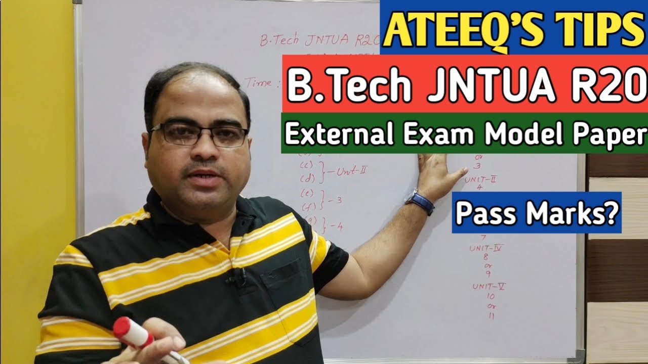 B.Tech JNTUA R20 External Exam Model Paper ️ - YouTube