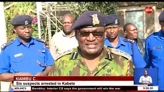 Police in Kabete are holding 6 people in connection to the theft of motor vehicles in the region