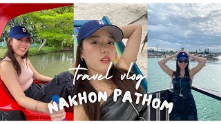 #NakhonPathom VLOG | Cafe, Whitesand Beach, Brunch, Farm