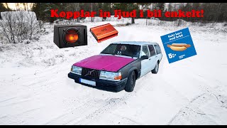 Hur man kopplar in en baslåda i bilen! Volvo 940