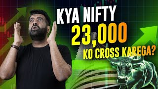 Kya nifty 23000 ko paar karegi aur portfolio red se green hoga? #nifty #usachina #tariffwar #rbi