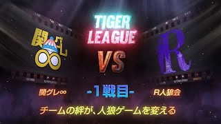 【人狼ゲーム】「投票するならしゃべらせろ軍団」《GARDENリーグseason6.》虎L　第19節　関グレ∞ vs R人狼会　1戦目