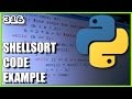 Sorting algorithms in Python - Shell Sort code