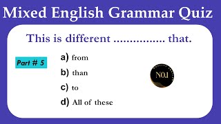 Mixed English Grammar Quiz Part 5 | Mixed Grammar test | 12 Questions | No.1 Quality English