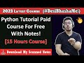 Python Tutorial For Beginners In Hindi (With Notes) 🔥