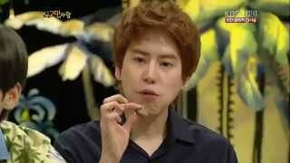 120723 Clueless Maknae Kyu eating~~~ @ KBS Hello (SUPER JUNIOR)