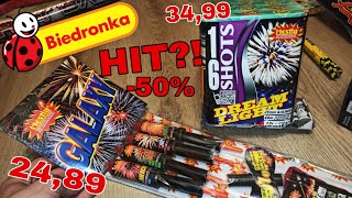 FAJERWERKI/PETARDY Z BIEDRONKI! Wyrzutnia DREAM LIGHT i zestaw GALAXY  pirotechnika w marketach-TEST