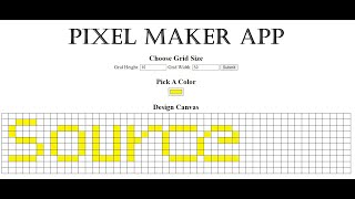 Pixel Maker App using JavaScript