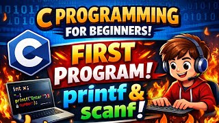 C Programming for Beginners part -1| First Program Using printf & scan👍👍👍🔥🔥