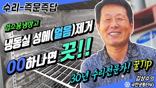 냉동실 성에(얼음)제거 방법 전문가 꿀팁 대방출!!-업소용냉장고수리-