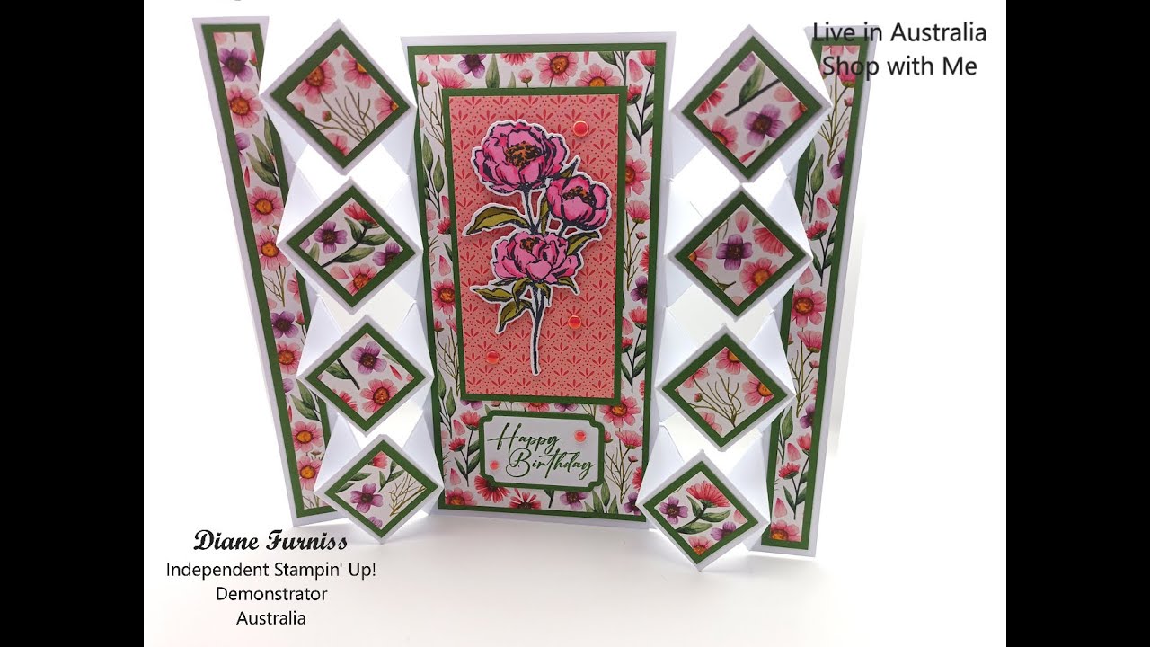 310 25 Double Diamond Fold Card Youtube