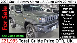 2024 Suzuki Jimny Sierra 1.5i Auto 2/4WD. 33 Delivery Miles !