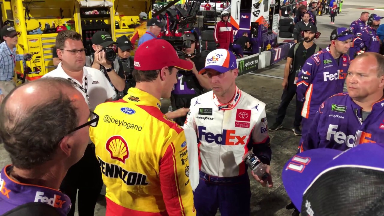 Raw Footage Of Denny Hamlin-Joey Logano Fracas At Martinsville | NASCAR ...