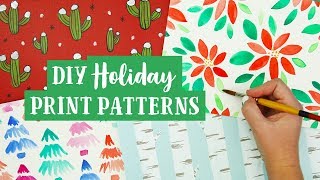 DIY Holiday Print Patterns 🎁 Gift Wrap Ideas | Sea Lemon