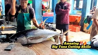 Amazing 🔥‼️🔥 Big Yellowfin tun Cutting skills by uncle Bahar