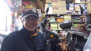 バイク屋の日常　午前中の作業とレーシングS125のハザードスイッチの件