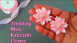 Kanzashi flower tutorial / Ribbon Flowers / Kanzashi