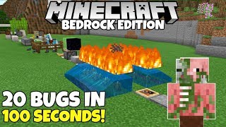 20 Minecraft Bugs In 100 Seconds! (Bedrock Edition)