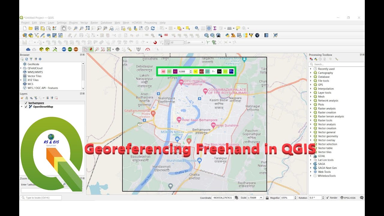 Georeferencing A Map Using Qgis Georeferencing Freehand Without