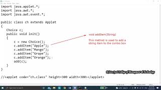 Awt Component : Choice