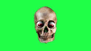 Free Green Screen   Melting Skull