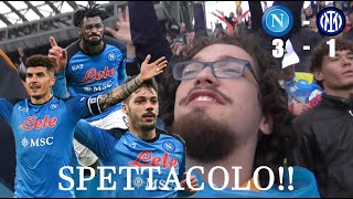 SPETTACOLO!! | NAPOLI-INTER 3-1 LIVE REACTION DALLA TRIBUNA POSILLIPO | Live reaction tifoso hd