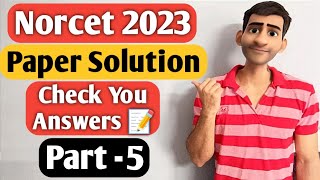 Part - 5 Aiims Norcet 2023 Paper Solution Questions With Answers #5