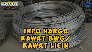 info harga kawat bwg‼️kawat licin atau kawat seng terbaru Oktober 2023