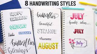 8 Amazing Handwriting Styles to Elevate Your Journal | DIY Lettering Ideas