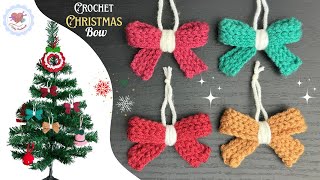 Easy ! Easy ! Crochet Bow Ornaments for Christmas 🎄🎉🎄  / Crochet Tutorial