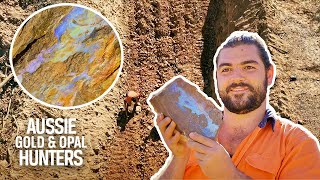 Rod & JC Find Big Boulder Opal At The Famous Hammond Mine | Opal Hunters Red Dirt Road Trip
